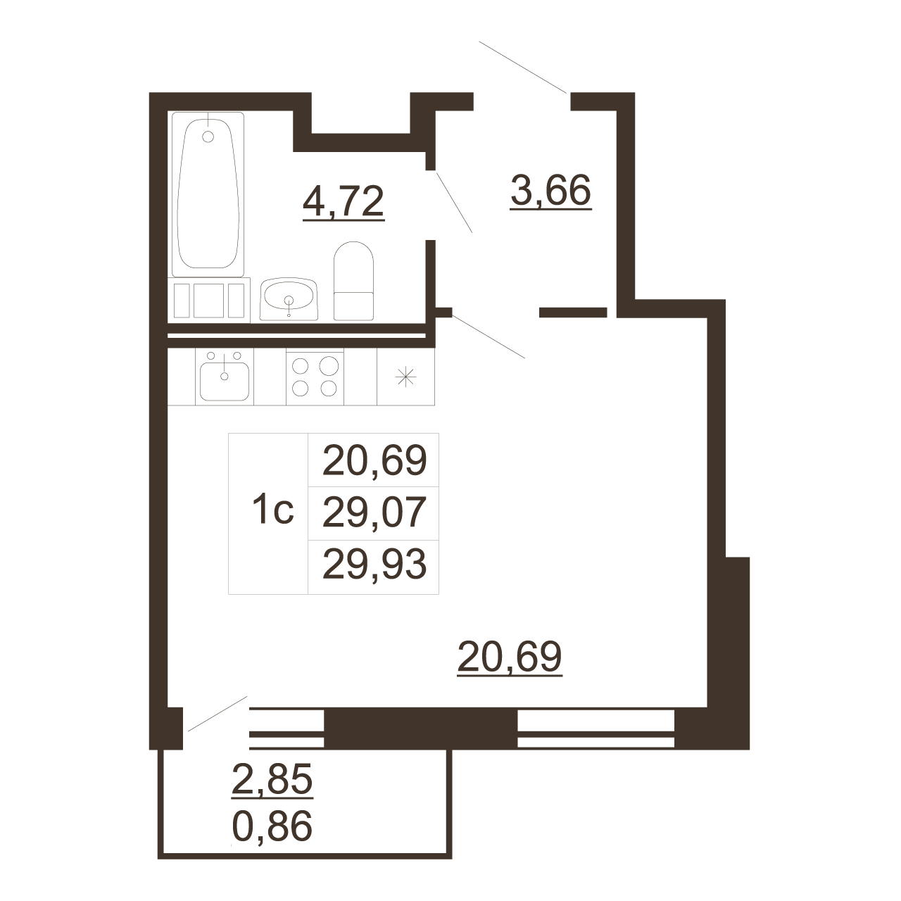 Студия, 29.93